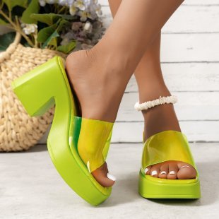 Mule compensée transparente - Neon Boost
